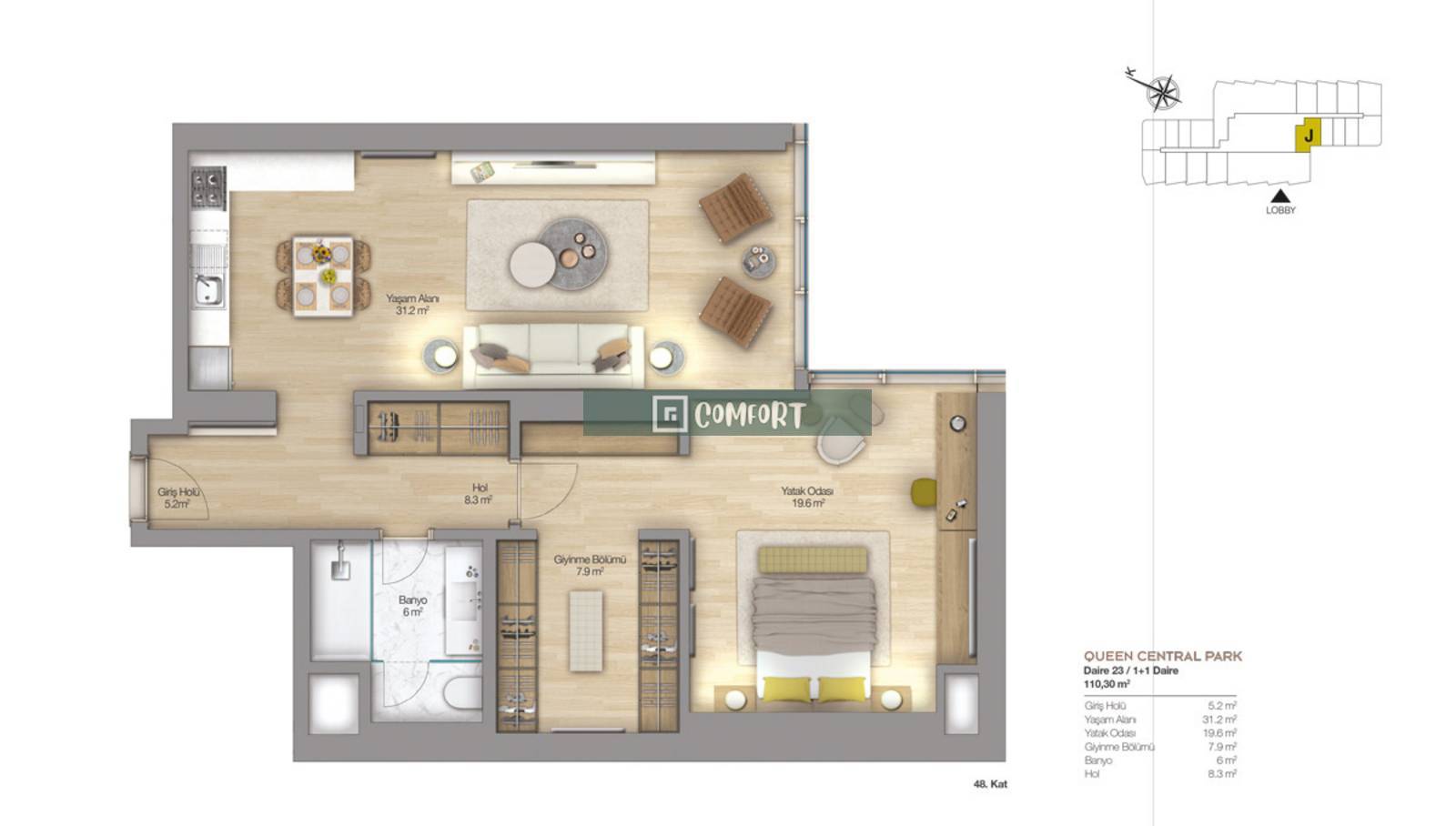1+1 apartment for sale