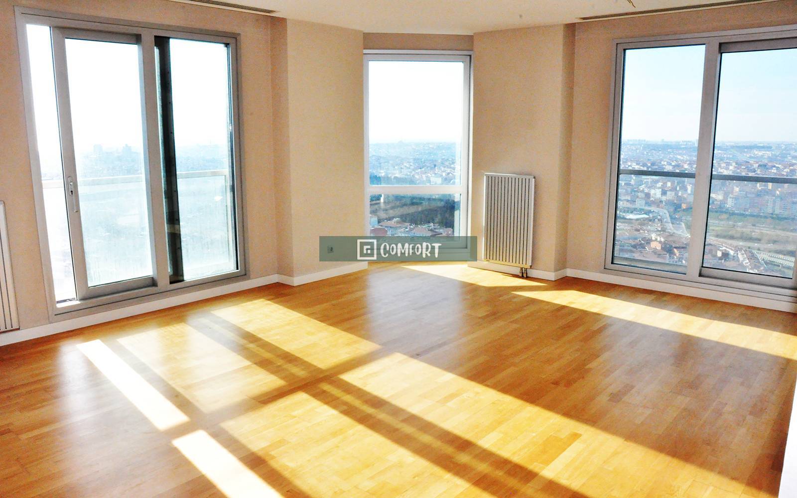 2 + 1 Corner Apartment For Sale with Bosphorus View