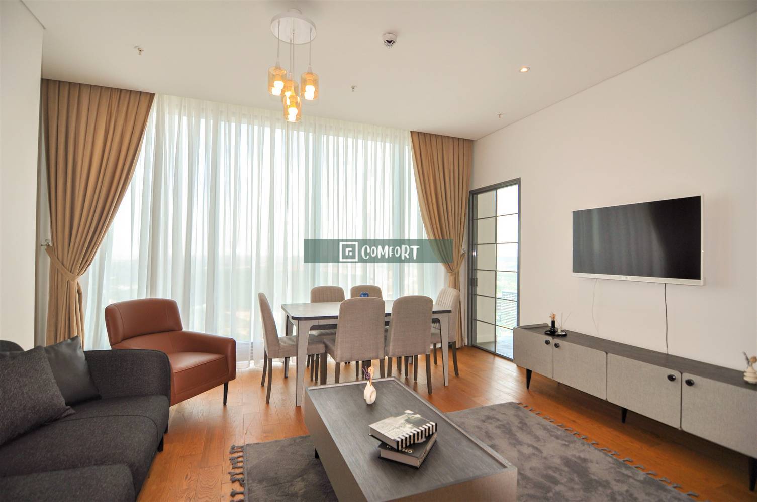 Skyland Istanbul Luxury Design 2+1 High Floor Fully Furnished Rental