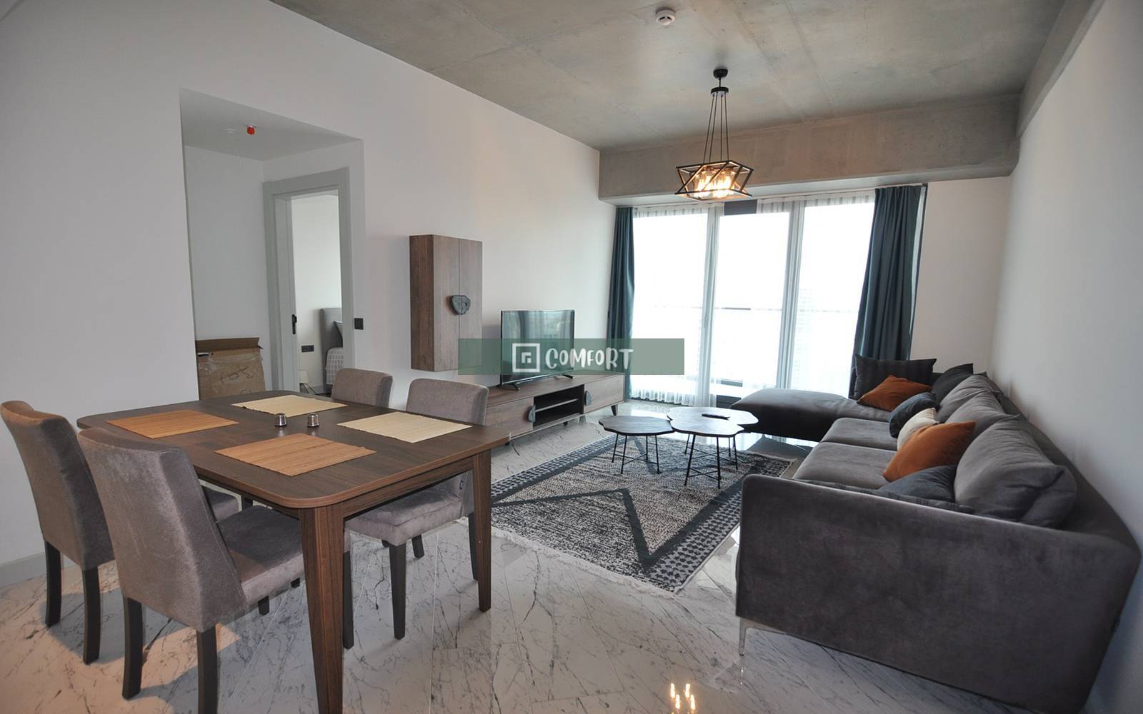 1+1 Corner Large Type Luxury Furnished Flat for Rent