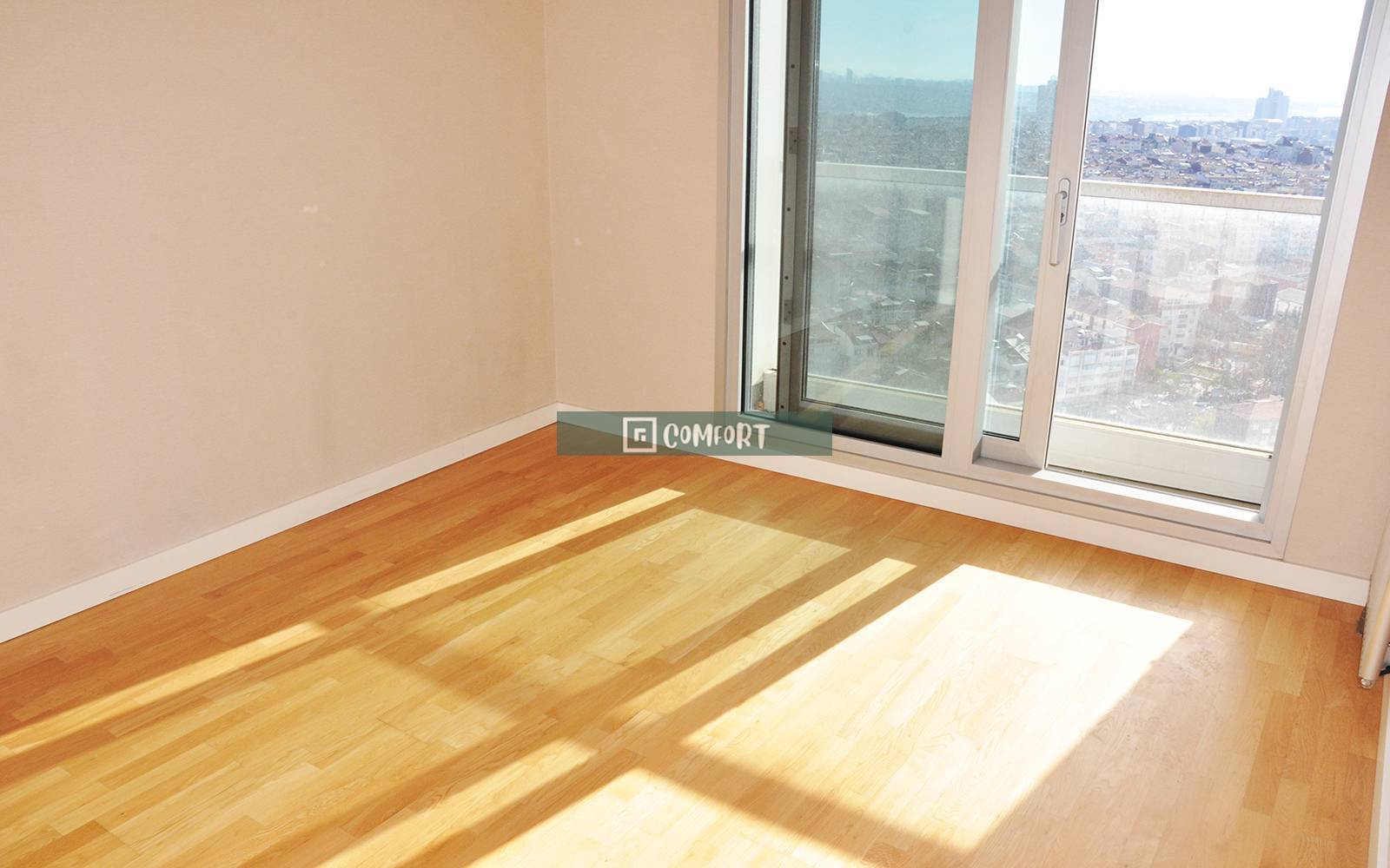 2 + 1 Corner Apartment For Sale with Bosphorus View